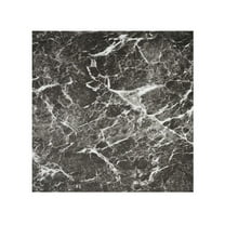 Charcoal Marble Black Vinyl Floor Tiles Self Stick Peel Flooring 12" x 12", 1-Pack (20 Pieces)