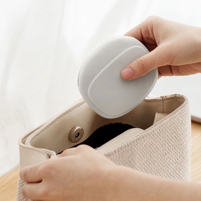 Baohd Earphone Storage Box Portable Mobile Phone Data Cable Earbuds Carrying Case Reusable Pocket Container Purse Bag Organizer Gray