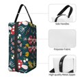 thumbnail image 3 of Goofa Cartoon Leaf Mushroom Red Printed Toiletry Bag with Handle,Large Capacity Travel Makeup Cosmetic Bag for Women, Carry on Airport Airline Compliant Bag, 3 of 9
