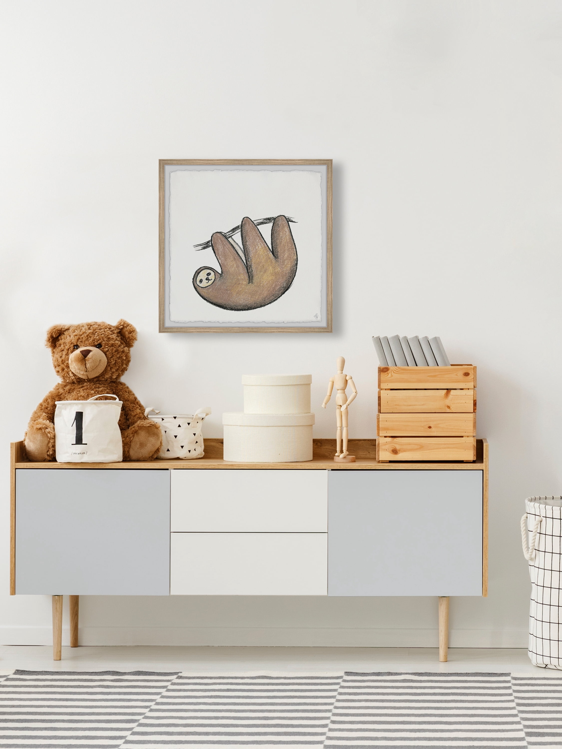 Marmont Hill The Lazy Sloth Framed Wall Art