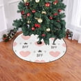 thumbnail image 2 of FMSHPON Pink Heart Xmas Christmas Tree Skirt Stand Mat for Holiday Party Decoration Indoor Outdoor 36 inches, 2 of 3