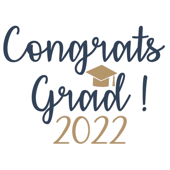 Class Of 2022 Senior Student Bedroom 18" x 28" Graduation Décor Sticker Multicolored Cursive Lettering Art Design Vinyl Wall Decal - Home Living Room Graduation Hat Easy To Apply Wall Decoration