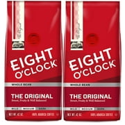 Eight O'Clock Coffee, Original Whole Bean, 42-Ounce Package, Pack of 2