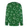 thumbnail image 5 of St. Patrick's Day Cardigan for Women Lucky Irsh Long Sleeve Shamrock Printed Cardigan Knit Open Front St. Patrick's Day Outfits, 5 of 5