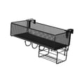 thumbnail image 3 of Tnarru Bedside Hanging Wire Basket Hanging Flower Pots Rack Multifunctional Decorative Railing Shelf for Office Garden Patio Balcony black, 3 of 8