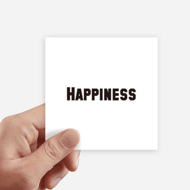 Happiness Word Inspirational Quote Sayings Sticker Square Waterproof Stickers Wallpaper Car Decal