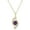 Amethyst, variant on Collection 8X6mm Oval Blue Sapphire & Round White Diamond Flame Pendant for Women with Silver Chain (0.30 ctw, Color I-J, Clarity I2-I3) in 925 Sterling Silver