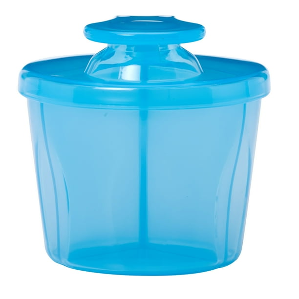 Dispensador de fórmula para bebés Dr. Brown's con tapa a presión para alimentación sobre la marcha, dispensador de leche en polvo para viajar con bebés, azul
