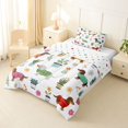 thumbnail image 2 of Homewish Dachshund Dog Twin Comforter Sets,Flower Leaves Cactus Bedding Set,White,Polkadot Reversible,2-Piece,1 Comforter and 1 Pillowcase, 2 of 7