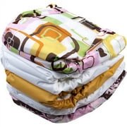 Kushies - Reusable Ultra-Lite Diapers for Infants, 5-Pack Girl