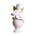 thumbnail image 3 of Candelabro de ángel de resina Candelabros Comedor Escritorio Hogar Estatua de ángel Figuras Candelabro para aniversario Boda Fiesta de inauguración de Aureato Blanco 2 Agujas, 3 of 10