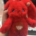 thumbnail image 5 of Kpop YuQi Doll Keychain 15CM Cartoon Red Rabbit Plush Doll Bag Pendant Keyring Filling PP Cotton Soft Short Plush Toy Fans Gift, 5 of 5