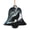 Bell Shape, variant on Angel Shape Christmas Wooden Hanging Ornaments, 6 Pcs, Xmas Tree Decor for Home Office with Wolf Howling Full Moon Black Design
