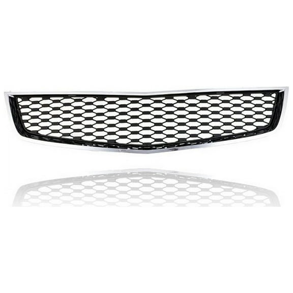 Grille - Compatible/Replacement for '10-15 Chevrolet Equinox - Front Bumper Lower, Chrome Frame Black Honeycomb Mesh - 25798747