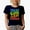 Navy Blue, variant on Trust God and Chill, Quote on Trusting God & Resting, Groovy Retro Wavy Text Merch Gift, Black T-Shirt, Small