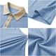 thumbnail image 3 of Camisas de Manga Corta de los Hombres Casual Color Bloqueado Botón de Solapa de Bolsillo Casual Top Transpirable, Manga Corta Tops de Verano para el Ejercicio, 3 of 6