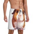 thumbnail image 2 of Sikiie Cartoon Guinea Pig Mens Pajama Shorts, Lightweight Lounge Pant with Pockets Soft Sleep Pj Shorts for MenMedium, 2 of 6