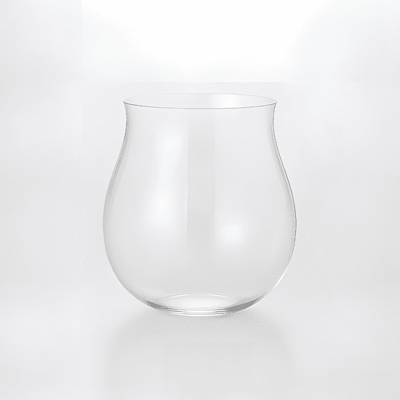 Hand-blown Ultra-thin Stemless O-shaped Wine Glass Set 330ml & 350ml Clear Crystal Glass Tumbler