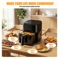 thumbnail image 5 of EDX 3 QT Digital Air Fryer, 800W Compact Countertop Air Fryer with Temperature Control, Black, 5 of 7