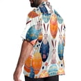 thumbnail image 3 of Easter Men's Short Sleeve Spread Collar Beach Shirts Casual Printed Button Down Unisex Summer Tops, 3 of 6
