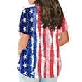 thumbnail image 4 of Levmjia Women's Plus Size T-Shirt, Patriotic American Flag Fireworks Print Short Sleeve Crewneck Top, Casual USA Summer Independence Day Graphic Tee for Ladies, 4 of 6