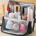 thumbnail image 4 of Makeup Bag,Multi-Purpose Large Capacity Oxford Cloth Standing Makeup Bag,Standing Makeup Bag,Large Capacity Linen Pencil Case Pouch,Portable Toiletry Bag and Stationery Storage (*), 4 of 8