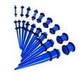 thumbnail image 5 of Kit de estiramiento de medidores de oreja Hugo 18 piezas 14G-00G Azul, 5 of 5