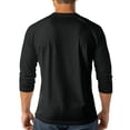 thumbnail image 5 of 3/4 Sleeve Baseball T-Shirts Mens Henley Tops Sport Athletic Jersey Tee Buttons Shirts Black 3XL, 5 of 5