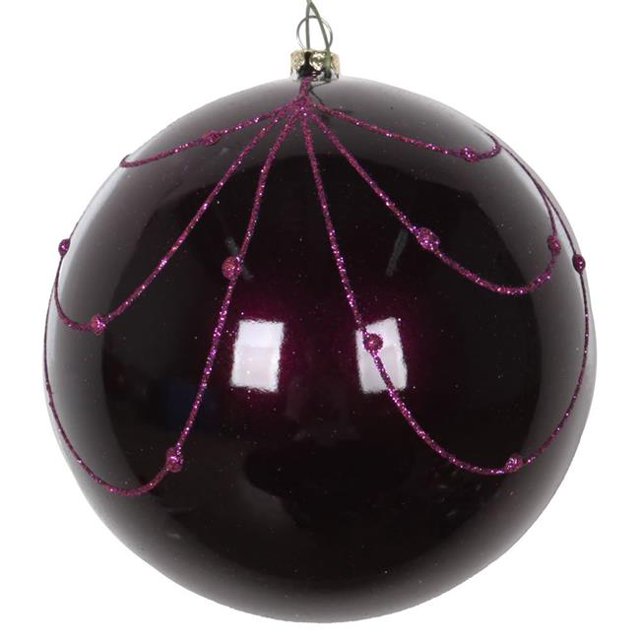 Vickerman MT194626D Rideau Pailleté Prune 4.75 Po - 4 par Sac