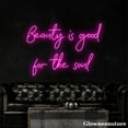 thumbnail image 2 of Glowneon Beauty Is Good for the Soul Neon Sign, Beauty Studio Sign, Motivation Quotes Sign, 2 of 5