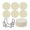 Beige, variant on 6Pcs Handmade Woven Beverage Coasters with Storage Stand Absorbent Cotton Rope Mats for Dining Table Living Room Office Farmhouse Decor, Beige 5 Inch