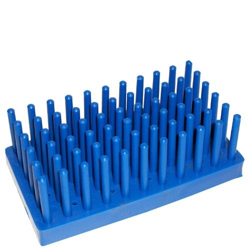 Gradilla de tubos de ensayo de plástico con pilar de 66 posiciones para tubos de 12 a 15 mm, azul Karter Scientific 400U2 (individual)