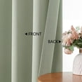 thumbnail image 5 of MKHILL Aether 120 Inch Extra Long Sage Green Blackout Curtains for Sliding Glass Doors Large Patio, 2 Panels Thermal Insulated Room Darkening Drapes, Each 50"W x 120"L(10 Feet), Sage Green, 5 of 11