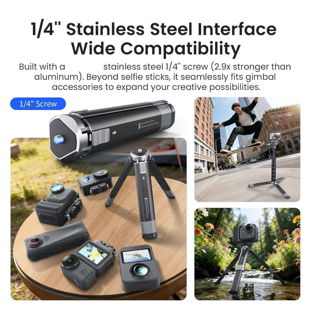 Portable Extendable Camera Tripod Aluminum Alloy For Devices For Travel Photography Enthusiasts