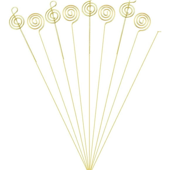 30pcs gold seat card clips gold seat card clips metal wire table card clips flower sign wire table number clips photo clips suitable for wedding birthday office flower cake decoration safe and re