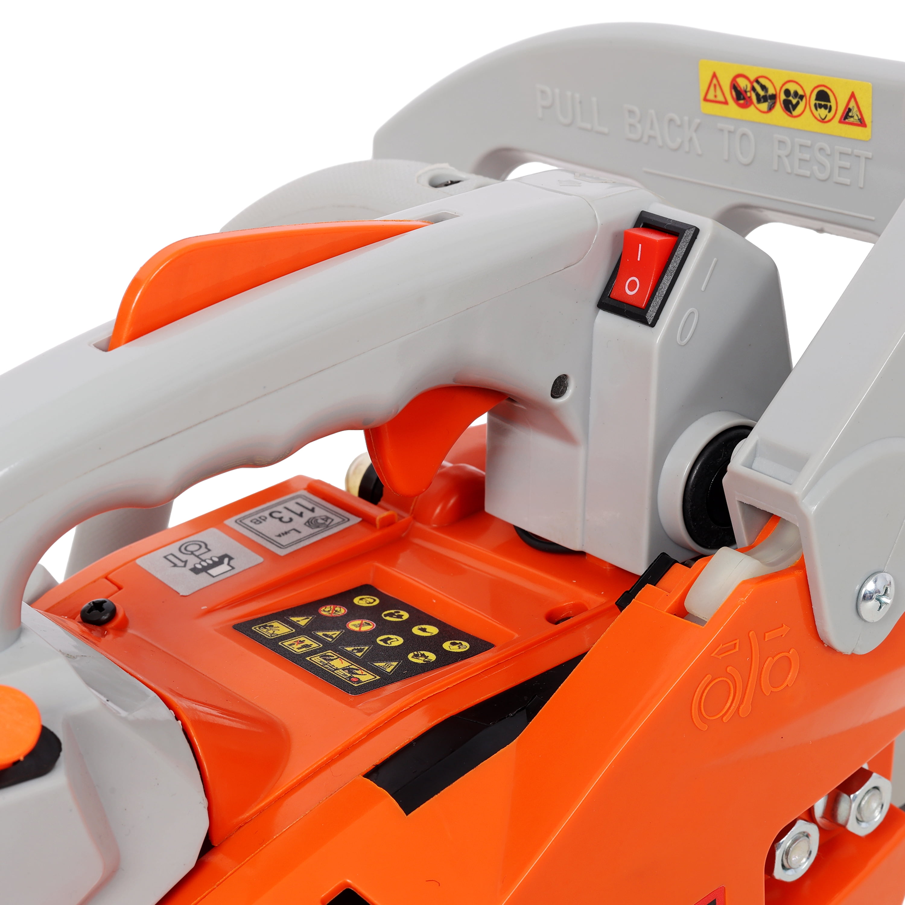 12-Inch Gasoline Chainsaw with 25cc 2-Cycle Engine and Anti-Vibration System, Gas Chain Saw and Wood Cutting Tool for Tree Cutting, Orange