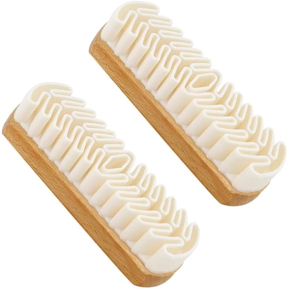 Suede Shoe Brush and Eraser, 2026 New Suede Brush and Eraser, Soft Suede Shoe Cleaner, Suede Cleaning Brush for Shoes, Bags, Jacket, Purse, Sofa, Boot Eraser with Wooden Handle (2PC)