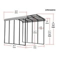 thumbnail image 4 of Arrow 14 x 20 x 14 ft Eggshell RV Carport, 4 of 19