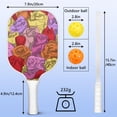 thumbnail image 3 of Pickleball Paddles Set Of 1, Fiberglass Surface, Rose Flowers Print, 1 Paddle, 2 Balls & Bag, 3 of 5
