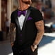 thumbnail image 5 of Tops para hombre, blusas y camisas de manga corta con cuello redondo para hombre, blusas casuales de moda para hombre con cuello redondo, blusas deportivas con mangas cortas, blusas de poliéster para, 5 of 7