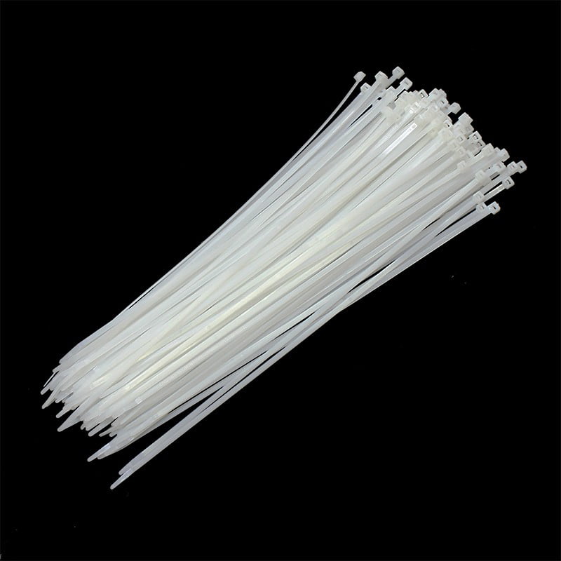 Assorted Color Nylon Zip Cable Ties 8" 50lbs 100pc Wire Tie Wraps Enkay 7087 