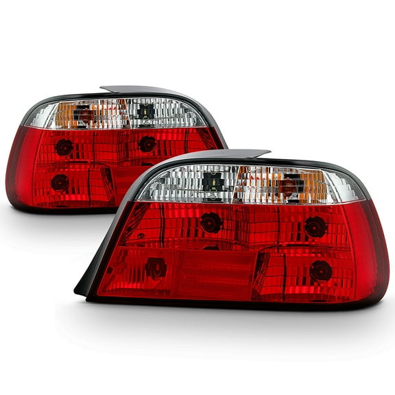 1995-2001 BMW E38 740i 740iL 750iL Red Clear Tail Lights Brake Lamps Left Right