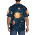 thumbnail image 3 of Honeii Solar System And Planets for Men's Short-Sleeved Button-Up Collared Shirt Featuring A Pocket, Perfect for Beach Vacations, And Travel Adventures-4X-Large, 3 of 5