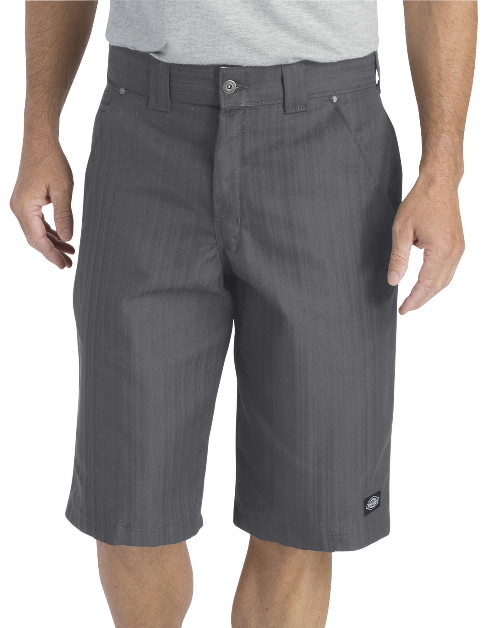 Dickies Mens 13 Regular Fit Shadow Stripe Shorts, 42, Graphite