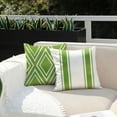thumbnail image 2 of Outdoor Pillow Covers 20x20 Inch Set of 4 Green Waterproof Modern Geometry Throw Pillows Outdoor Summer Waterproof Decor for Patio Funiture Garden Polyester Cushion Covers 013H20, 2 of 6