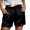 Black, variant on Women's Pants Casual Flat Front Mid Rise Short Pants for Everyday Comfort and Slim Lightweight Summer Bottoms