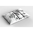 thumbnail image 2 of Ambesonne Tree of Life Pillow Sham, Monochrome Tree Leaves, 26" X 20", White and Black, 2 of 2