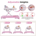 thumbnail image 5 of Babyeap Baby Walker,Foldable Baby Activity Walker with Wheels,Toddler Activity Centers,Removable Toys,Ages 6-15 Months,Pink, 5 of 7