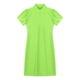 thumbnail image 4 of Jhaoyu Robe Moulante Mini Élégante pour Femmes à Manches Courtes, Fête, Boîte de Nuit, Robe Crayon, Tenue de Boîte de Nuit, Vert Fluorescent m, 4 of 6