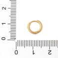 thumbnail image 3 of 1 pc 316 Stainless Steel Micro Pave Clear Cubic Zirconia Hoop Cartilage Earrings Ring Golden 6mm, 3 of 3